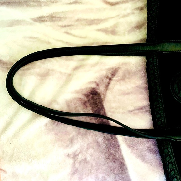 Tory Burch Marion East-West Black Nylon & Leather Tote - Picture 5 of 5